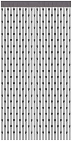 Goutique Door String Curtain Thread Fringe 100x200cm Love Heart Window Panel Room Divider Sheer Curtain Valance Cute Strip Tassel for Wedding