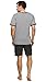 Suntasty Men's Summer Sleepwear Striped Short Sleeve Pajama Shorts and Top Set(Grey,XL,1004M)