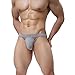 MuscleMate Premium Men's JockStrap Men's Hot Thong Underwear Low Raise, Comfort, (L, Grey)