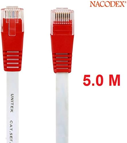 Nacodex Original Unitek Cat6 1000mbps 550mhz Snagless Ethernet Patch Rj45 Network Cable [ Easy to Use ✔] [ OPP Bag Package✔] [ Fast &✔] [ W/tracking No. ✔] (5M)