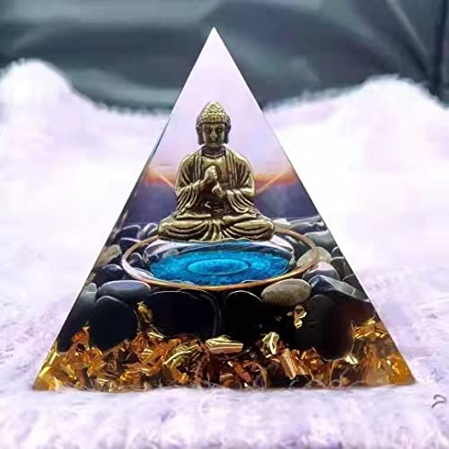 Crystal Pyramid Stones Tree of Life Energy Quartz Crystals Positive Energy Generator Protection for Healing Meditation Chakra Balance, Positive Energy Generator Orgonite Pyramid Protection