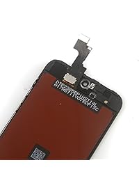 Repuesto de pantalla LCD para iPhone con digitalizador táctil, montaje con soporte de plástico para cámara frontal, auricular con malla antipolvo y kit de herramientas de reparación.