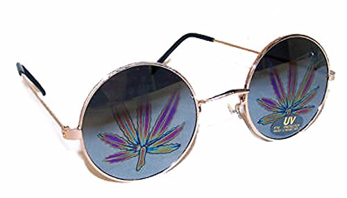 Pot Leaf Reflection Marijuana Mirror Sunglasses