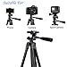 DAISEN Phone Tripod, 42 inch Cell Phone Tripod for iPhone and Smart Phone, Camera Holder with Remote Control (Black)