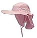 lenikis Unisex Outdoor Activities UV Protecting Sun Hats with Neck Flap Pink