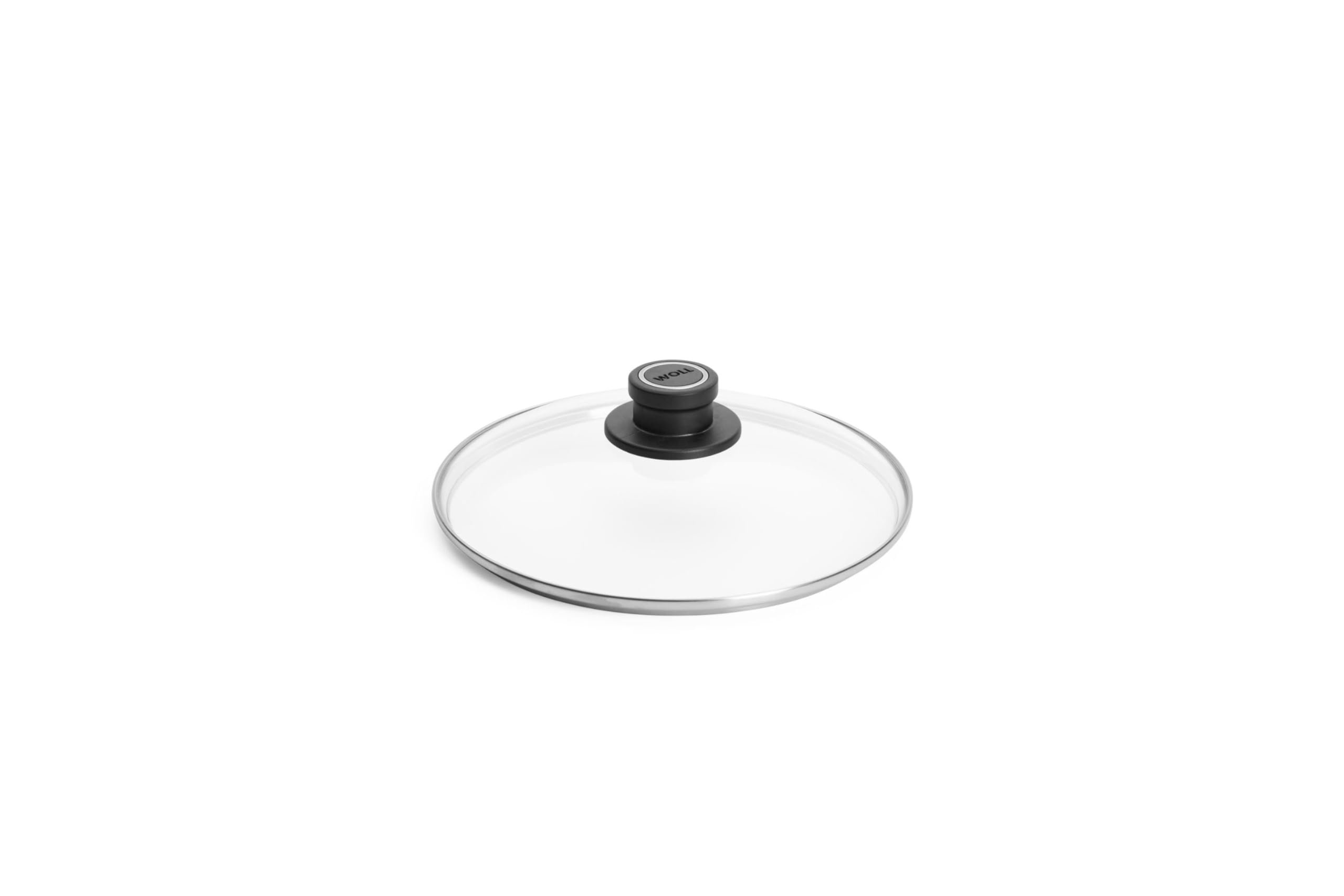 Woll Glass Lid with Permanent Steam Vent and Metal Rim, 24cm
