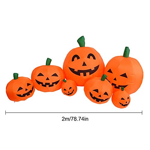 Eilane Halloween Inflatable Pumpkin Air Blown Jack-o-Lantern Decoration for Lawn Yard Garden Party Outdoor Decoration