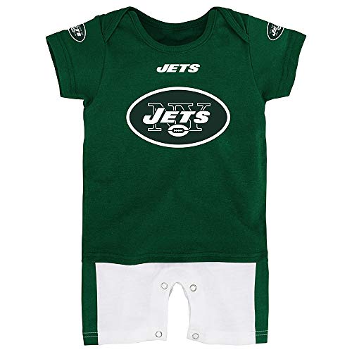Outerstuff NFL New York Jets Boys Fan Jersey Romper, Hunter, 18 Months