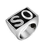 FANSING Biker Ring Mens, Cosplay SO Rings, Stainless Steel, Size 7-12