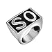 FANSING Biker Ring Mens, Cosplay SO Rings, Stainless Steel, Size 7-12