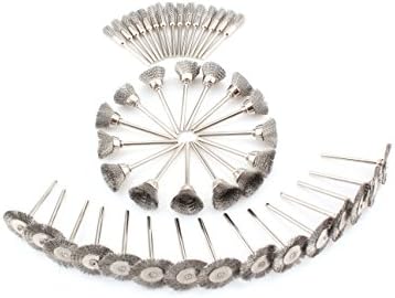 MonstGear 45 pcs Steel Wire Wheels Pen Brushes Set Kit Accessories for Dremel Rotary Tool