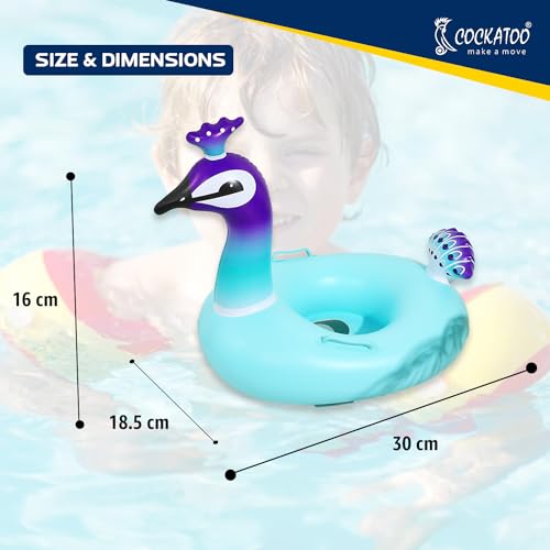 Cockatoo SF01-PEACOCK Swimming Floats for Kids, Environmental Protection PVC Material, PVC Carry Bag 2