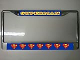 Superman Photo License Plate Frame Free Screw Caps with this Frame