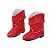 MagiDeal Handmade Red PU Leather Tassel Boots Shoes Fits 18inch American Girl Dolls Gifts