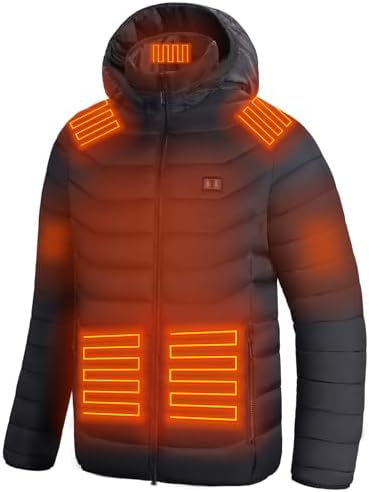 Heated Jackets for Women Multiple Heating Zones Outerwear Hooded