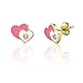 Crystal Heart Kids Earrings | Stud Earrings Jewelry Sets for Girls | 18k Gold Plated Stud Earrings for Kids