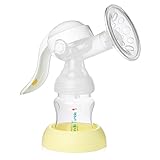 Bundle Tumble Manual Comfort Single Breast Pump - 100% Food Grade BPA Free FDA Silicone, Flexible, Comfortable, Lightweight - The Perfect Manual Breastpump For Every Mom