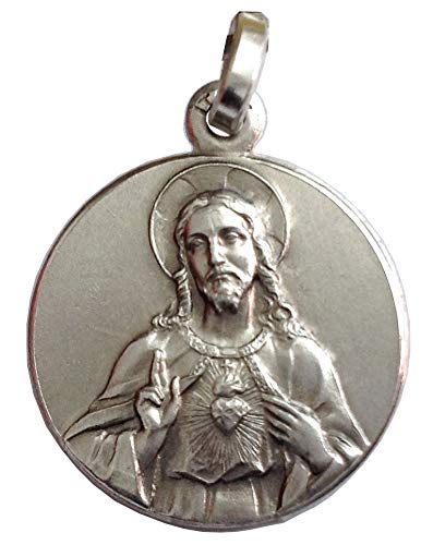 925 Sterling Silver The Sacred Heart of Jesus Medal