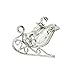 Lux Accessories Holiday Christmas Xmas Santa Sleigh Ride Sled Gifts Brooch Pin