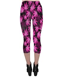 Leggings Pattycandy para dama Cool Fashion marihuana Patrón Capri, XS-3 XL