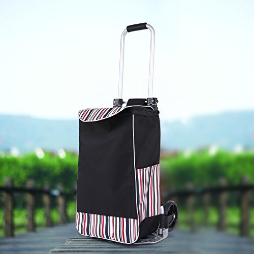 Kaluo Rolling Utility/Shopping Cart, Folding Climbing Cart Waterproof Grocery Laundry with Big Bag 35 L Weight Capacity 180 lbs - Thumbnail 6
