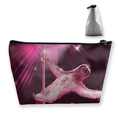 Create Magic - Funny Pole Dancing Stripper Sloth Makeup Toiletry Bag Travel Cosmetic Organizer Waterproof Multi-Purpose Storage Tote Tools Canvas Bag Cosmetic Makeup Bags Zipper