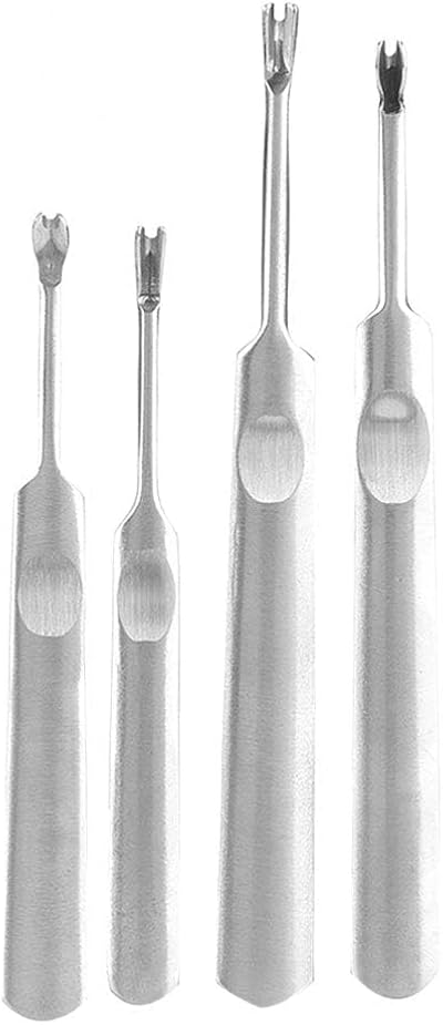 Agatige 4PCS U/V Leather Stitching Groover Stainless Steel Edge Beveler Skiving