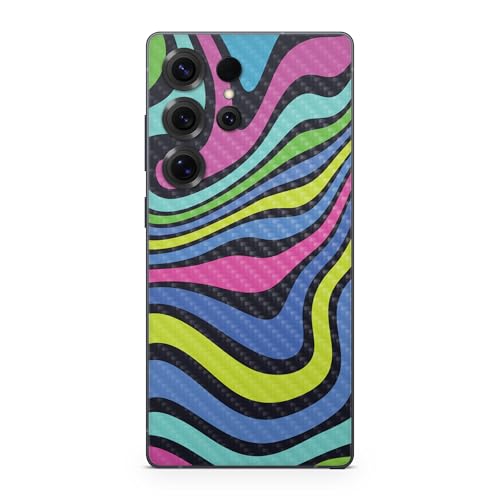 Carbon Fiber Phone Skin Compatible with Samsung Galaxy S25 Ultra - Fluorescent…