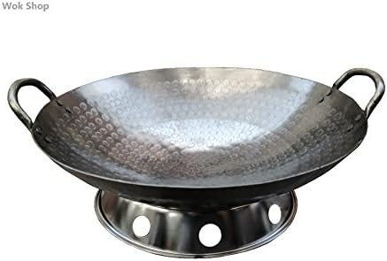 Wok Shop's Carbon Steel Hand Hammered 2-handle Round Bottom Wok (20 inch)