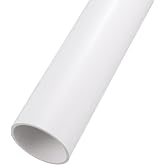 Rebower 2.2" x 2.5" PVC Pipe 14" Plastic Rigid Tubing Round High Impact Drain Pipe, [for Greenhouse Garden Home HVAC Plumbing] - 57x63mm / White
