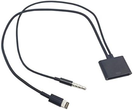 [iCablezTM USA] Black 30 Pin to 8 Pin Audio Adapter Cable for iPhone SE / 6S / 6S Plus / 6 / 6 Plus / 6S Plus / 5 / 5S / 5C, iPad Air 1 / 2 / 4, iPad Mini 1 / 2 / 3 for audio, charging and syncing