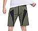 Santic Men's Bike Shorts Padded Bicycle Cycling MTB Shorts Loose-Fit 4D Padding Olive Green