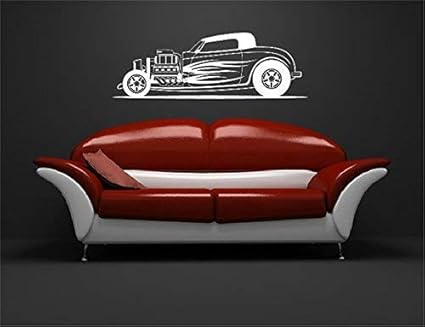 Amazon Com Lilithcroft99 Hot Rod Wall Decal Retro Car Decor