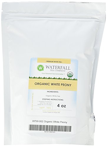 Waterfall Tea Company Organic White Peony Teas, 4 Ounce