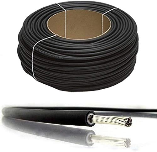 Wire4u Quality Solar Panel PV Cable DC Rated 4mm² 6mm² 10mm² - 1800V Double Insulated (10mm² Wire, 50 Metres)
