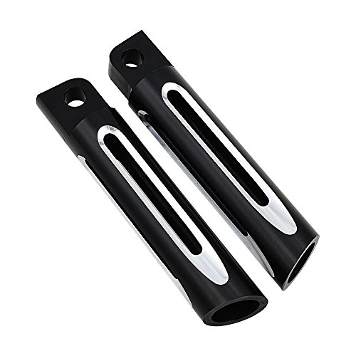 TESWNE Motorcycle Edge Cut CNC Foot Peg Foot Rests For Harley Davidson Sportster Touring Softail Road King - Thumbnail 5