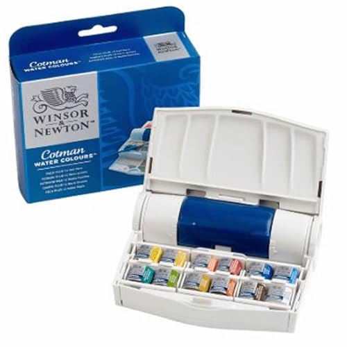 Winsor & Newton 0390374 Cotman Field Plus Set Aquarellfarben Set, lebendige Wasserfarben mit hoher Lichtechtheit, große Farbauswahl, Alterungsbeständi
