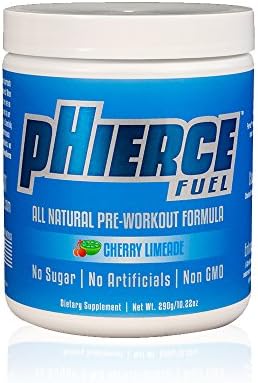 pHierce Fuel All Natural Pre Workout Energy Powder with Beta Alanine and Xylitol - Keto Friendly Athlete-Grade Formula with No Artificial Sweeteners or Banned Subtances, Cherry Limeade, 20 Servings