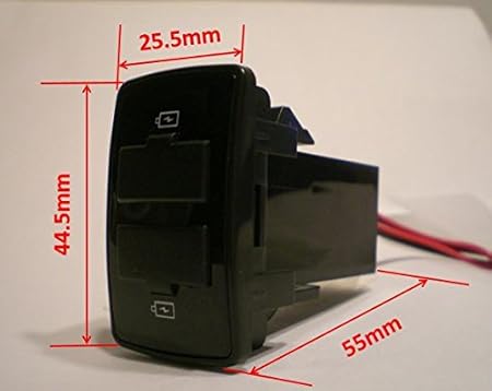 Amazon Usbスイッチホールカバー ホンダ車汎用 縦44 5mm 横25 5mm 携帯電話 スマートフォンアクセサリ 車 バイク