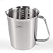 Measuring Cup, [Upgraded, 3 Measurement Scales, Including Cup Scale, ML Scale, Ounce Scale], Newness Stainless Steel Measuring Cup with Marking with Handle, 24 Ounces (0.7 Liter, 3 Cup)
