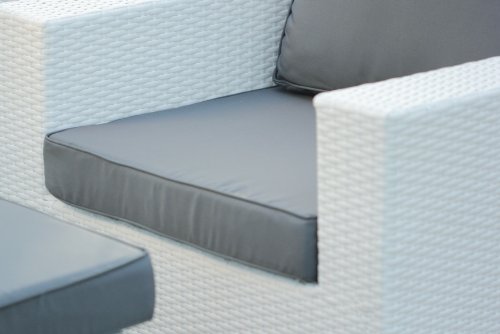 essella Polyrattan Garnitur Bahamas in Weiß – Bild 3