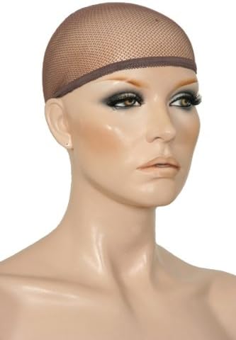 3 Pack Mesh Net Wig Cap Liner Dark Brown