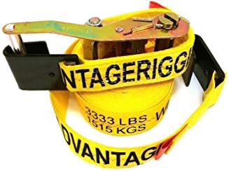 Heavy Duty Ratchet Strap Tiedown 27' X 2" With Flat Hooks 10K Break Strength 10 Pack (729910680026)