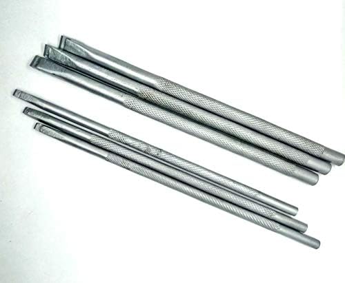 Set of Carbide Chisel for Stone with knurled Handle 4mm+8mm - 3pcs+3pcs