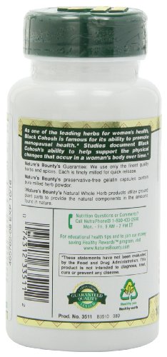 Nature's Bounty Natural Whole Herb Black Cohosh 540mg, 100 Capsules   (Pack of 2) - Thumbnail 7