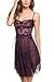 Avidlove Women Lace Lingerie Babydoll Dress Strap Chemise Sleepwear Sexy Nighty S-XXL (Gold, Medium)