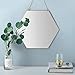 AFFOMO Hanging Wall Mirror Geometric Hexagon Small Wall Decor Gold Mirror with Chain for Home Decor Bathroom Bedroom Living Room