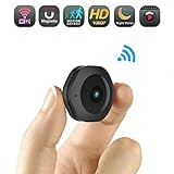 Mini WiFi Camera,CHUHE 1080P Portable Body Cameras Wireless Indoor/Outdoor Security Small Camera/Nanny Cam with Motion Detection/Night Vision (Small)