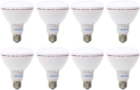 New 2018 Viribright BR30 LED Dimmable Flood light bulb, 8.5W (65W equivalent), Daylight 6500K, E26 Medium Base (Pack of 8)