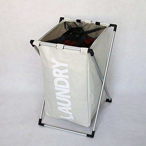 PARASNATH Aluminium Holder Water Resistance Portable Laundry Basket (Multicolour)